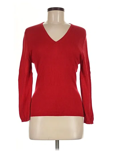 Pre-owned Max Studio Silk Pullover Sweater In Red