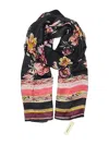 Max Studio Silk Scarf In Black