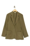 Max Studio Single Button Blazer In Green