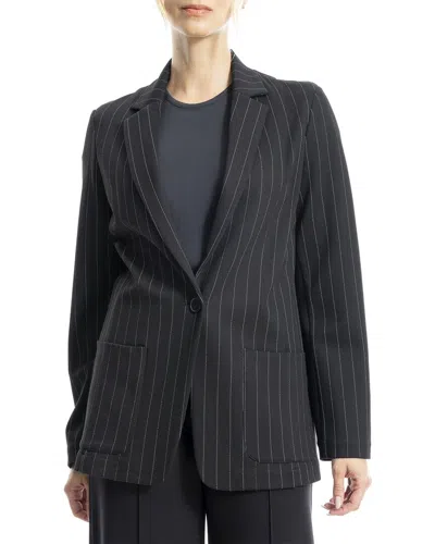 Max Studio Single Button Jacket In Black