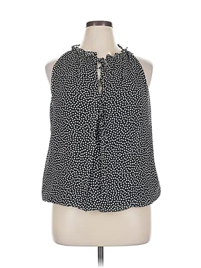 Pre-owned Max Studio Sleeveless Blouse In Black