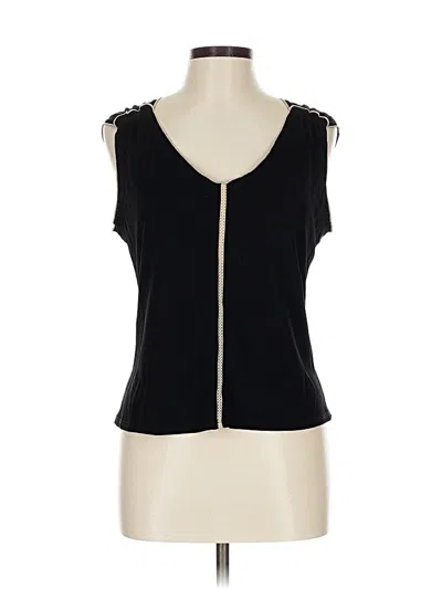 Pre-owned Max Studio Sleeveless Blouse In Black