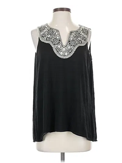 Pre-owned Max Studio Sleeveless Blouse In Black