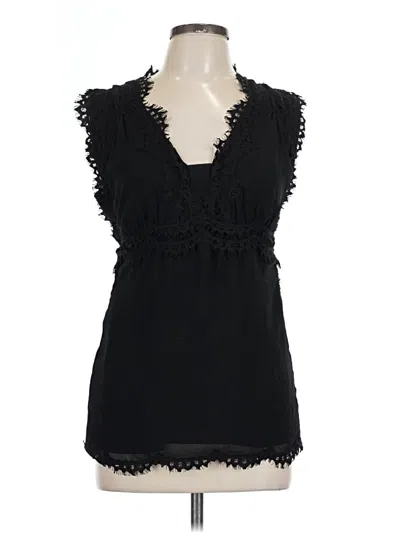 Pre-owned Max Studio Sleeveless Blouse In Black