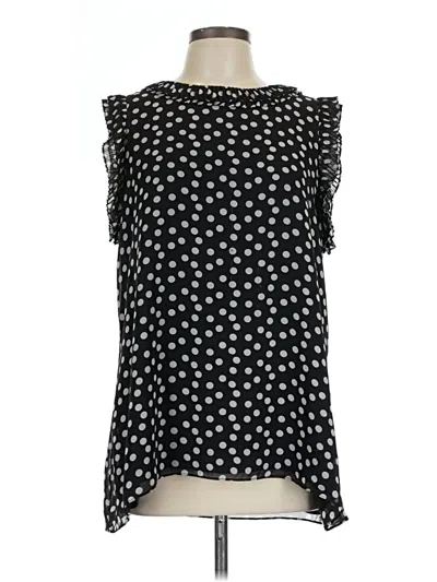 Pre-owned Max Studio Sleeveless Blouse In Black