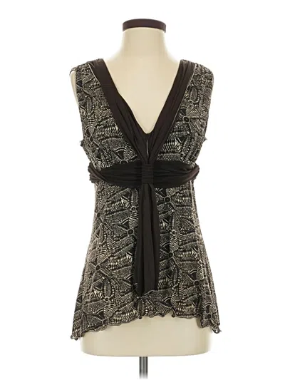 Pre-owned Max Studio Sleeveless Blouse In Black