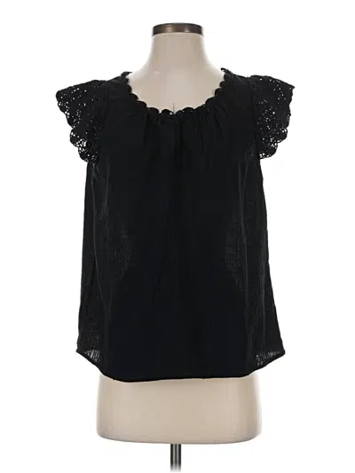Pre-owned Max Studio Sleeveless Blouse In Black