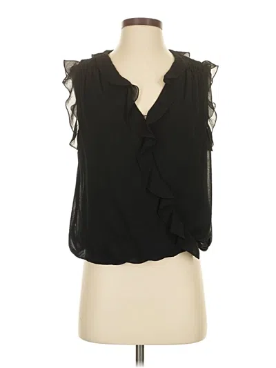 Pre-owned Max Studio Sleeveless Blouse In Black