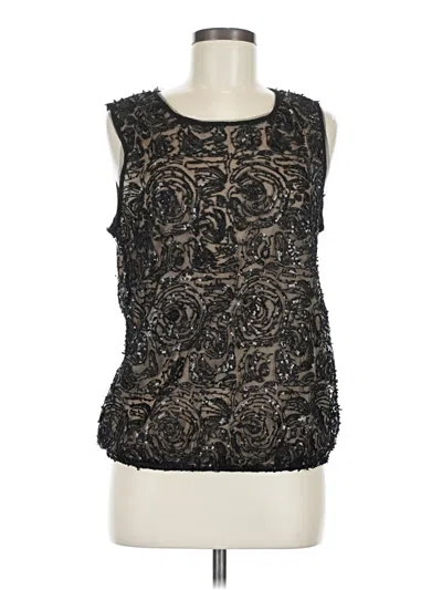 Pre-owned Max Studio Sleeveless Blouse In Black
