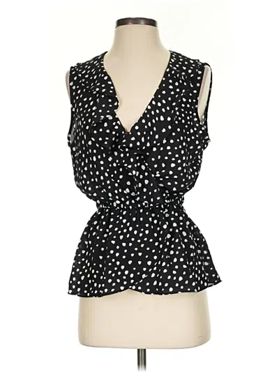 Pre-owned Max Studio Sleeveless Blouse In Black