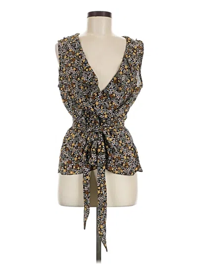 Pre-owned Max Studio Sleeveless Blouse In Black