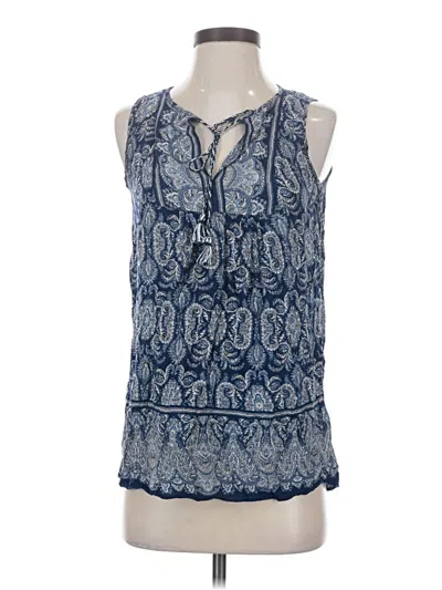 Pre-owned Max Studio Sleeveless Blouse In Blue