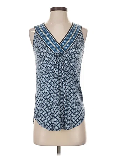 Pre-owned Max Studio Sleeveless Blouse In Blue