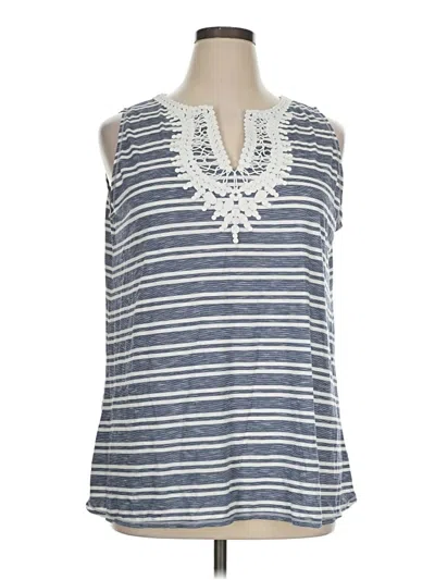 Pre-owned Max Studio Sleeveless Blouse In Blue