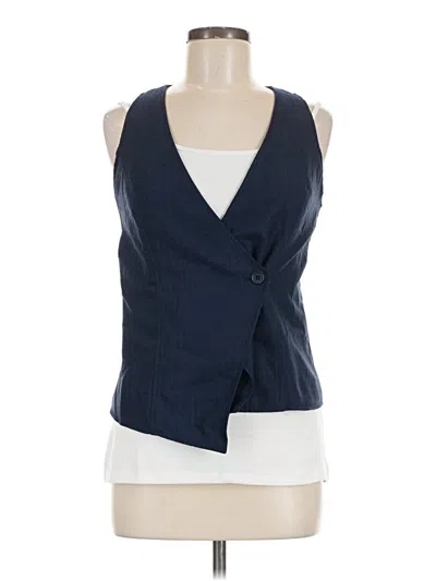 Pre-owned Max Studio Sleeveless Blouse In Blue