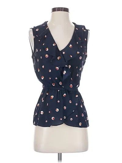 Pre-owned Max Studio Sleeveless Blouse In Blue