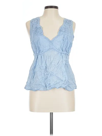 Pre-owned Max Studio Sleeveless Blouse In Blue
