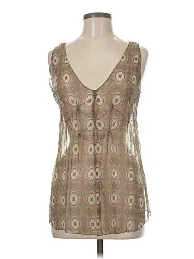 Pre-owned Max Studio Sleeveless Blouse In Brown