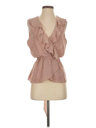 Pre-owned Max Studio Sleeveless Blouse In Brown