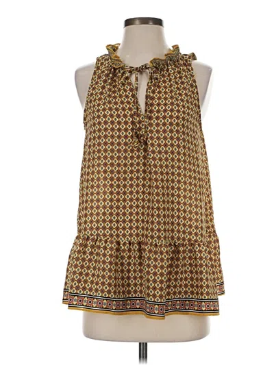 Pre-owned Max Studio Sleeveless Blouse In Brown