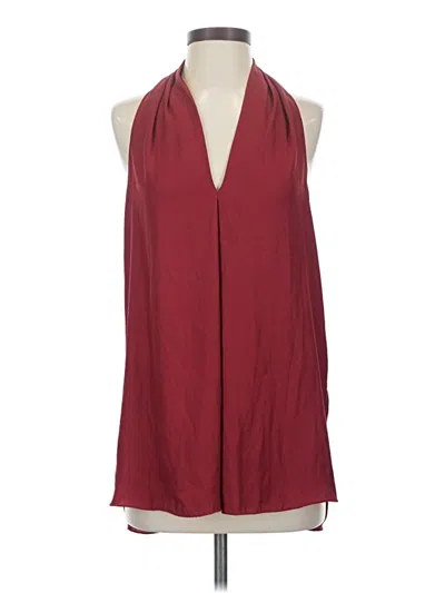 Pre-owned Max Studio Sleeveless Blouse In Burgundy