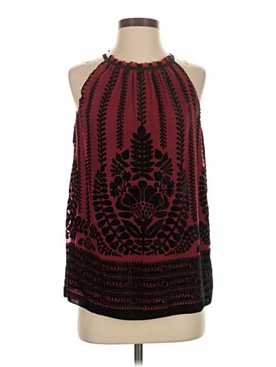Pre-owned Max Studio Sleeveless Blouse In Burgundy