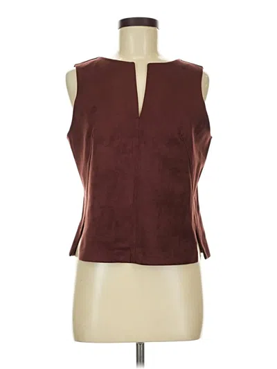 Pre-owned Max Studio Sleeveless Blouse In Burgundy