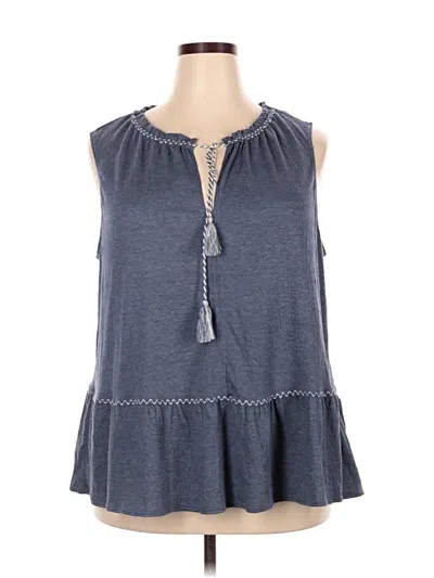Pre-owned Max Studio Sleeveless Blouse In Gray