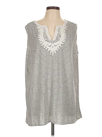 Pre-owned Max Studio Sleeveless Blouse In Gray
