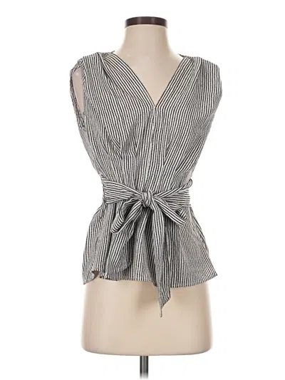 Pre-owned Max Studio Sleeveless Blouse In Gray