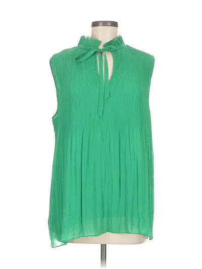 Pre-owned Max Studio Sleeveless Blouse In Green