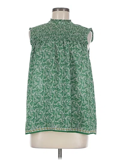 Pre-owned Max Studio Sleeveless Blouse In Green