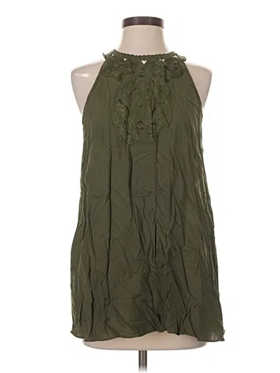 Pre-owned Max Studio Sleeveless Blouse In Green