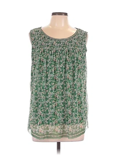 Pre-owned Max Studio Sleeveless Blouse In Green