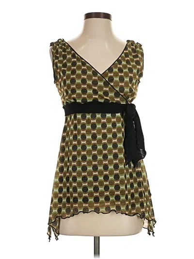 Pre-owned Max Studio Sleeveless Blouse In Green