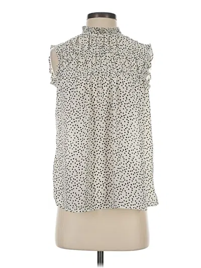 Pre-owned Max Studio Sleeveless Blouse In Ivory