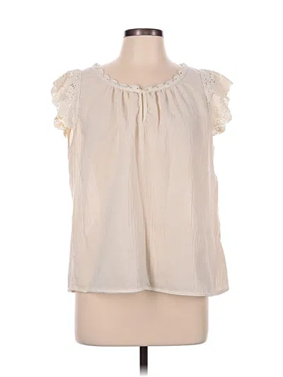 Pre-owned Max Studio Sleeveless Blouse In Ivory