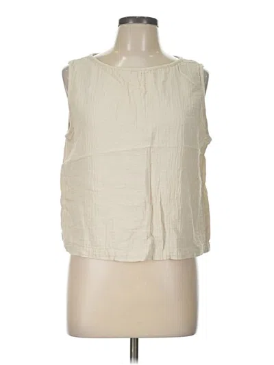 Pre-owned Max Studio Sleeveless Blouse In Ivory