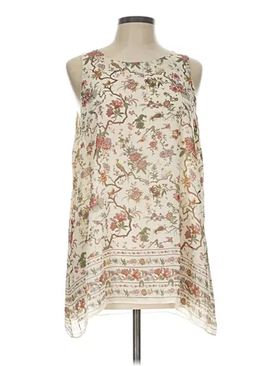 Pre-owned Max Studio Sleeveless Blouse In Ivory