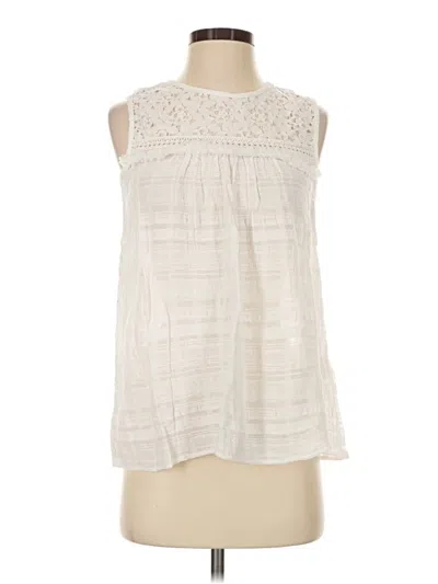 Pre-owned Max Studio Sleeveless Blouse In Ivory