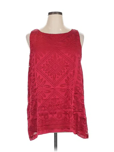 Pre-owned Max Studio Sleeveless Blouse In Red
