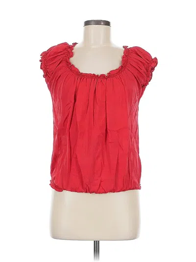 Pre-owned Max Studio Sleeveless Blouse In Red