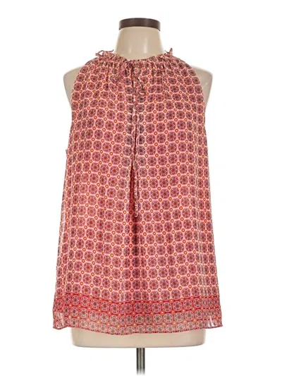 Pre-owned Max Studio Sleeveless Blouse In Red