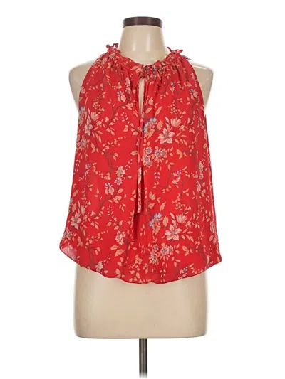 Pre-owned Max Studio Sleeveless Blouse In Red