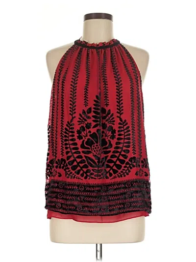 Pre-owned Max Studio Sleeveless Blouse In Red