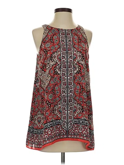 Pre-owned Max Studio Sleeveless Blouse In Red