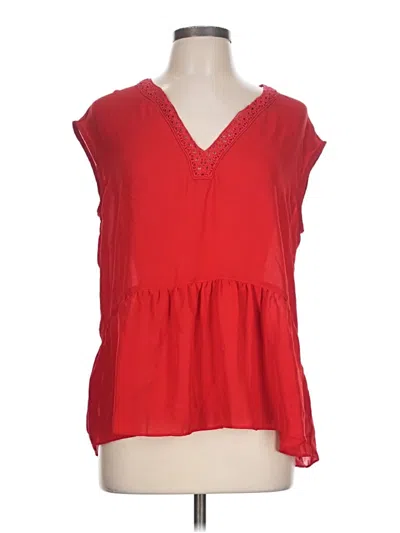Pre-owned Max Studio Sleeveless Blouse In Red