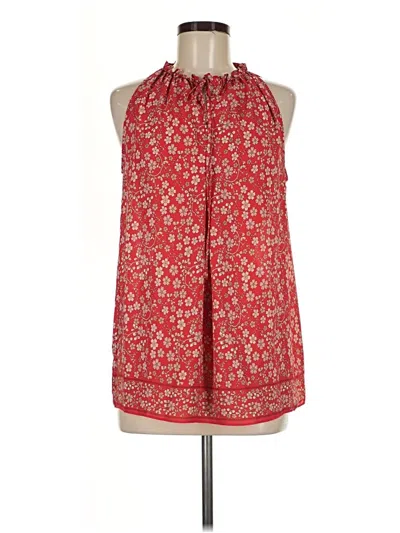 Pre-owned Max Studio Sleeveless Blouse In Red