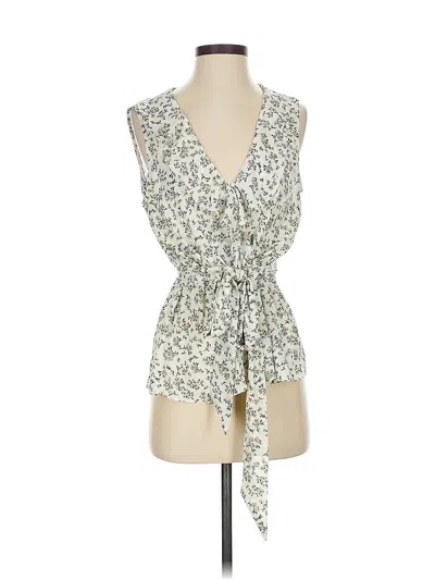 Pre-owned Max Studio Sleeveless Blouse In Silver