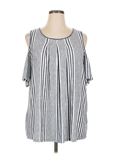 Pre-owned Max Studio Sleeveless Blouse In Silver